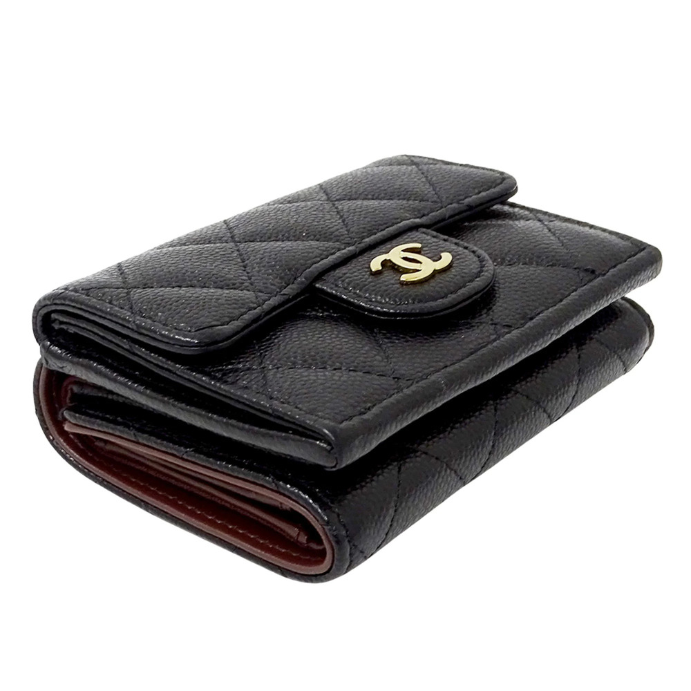CHANEL Authentic Black Caviar Leather Wallet - Picture 3 of 10